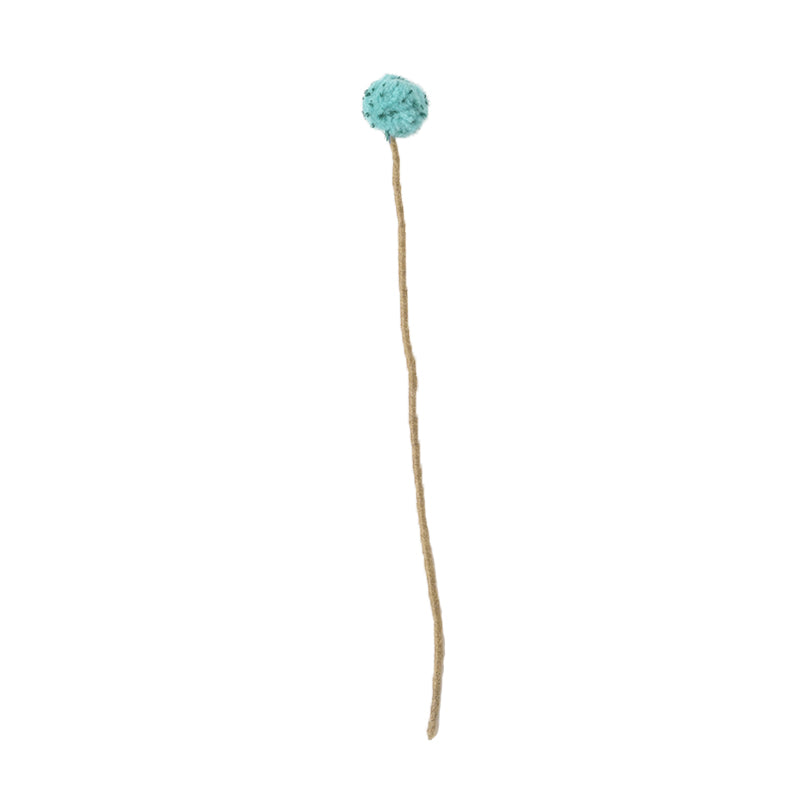 Fleur Pompon bleu