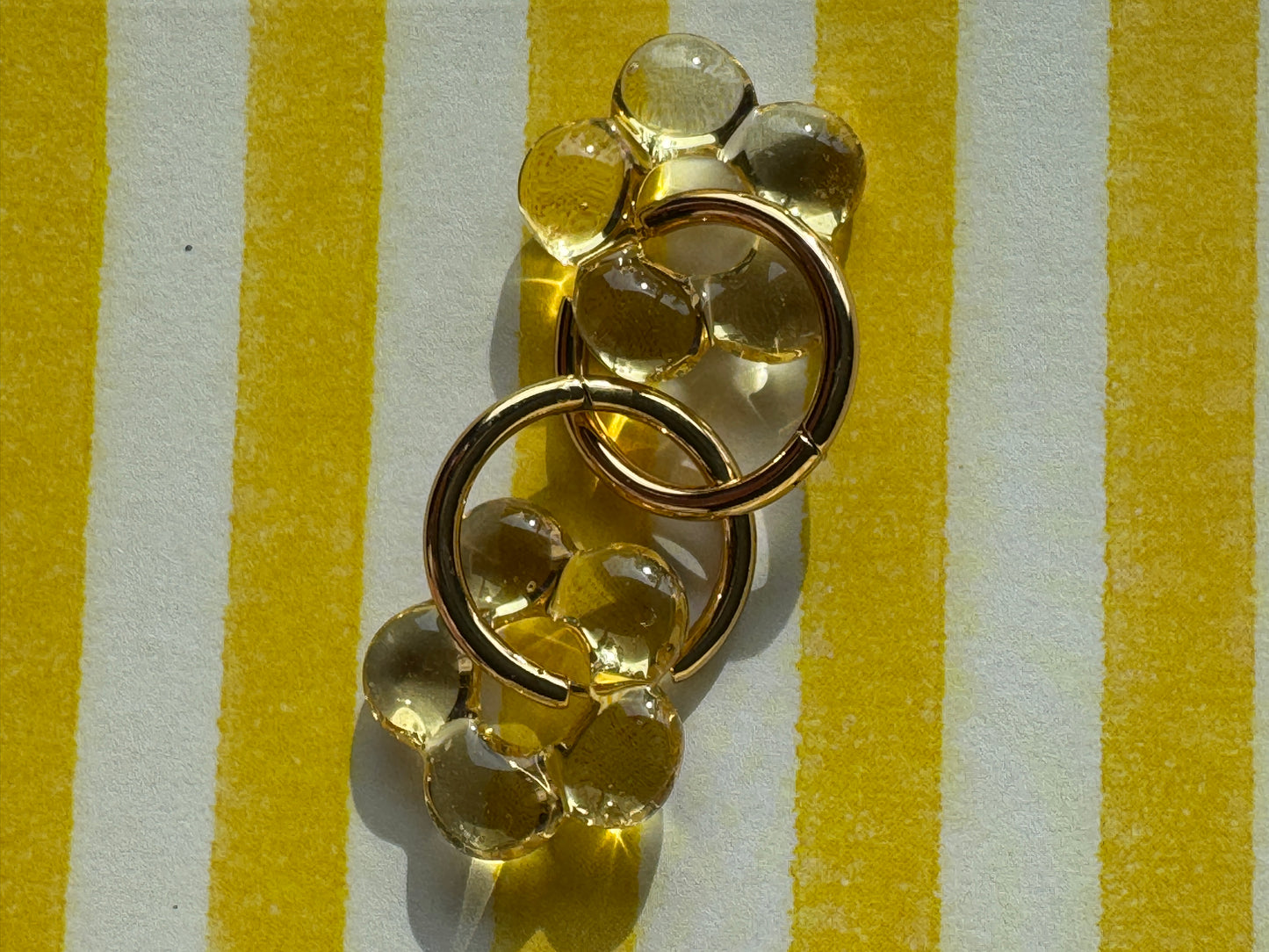 Boucles fleurs / jaune