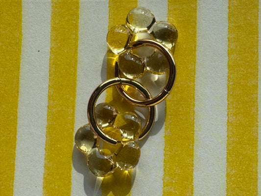 Boucles fleurs / jaune