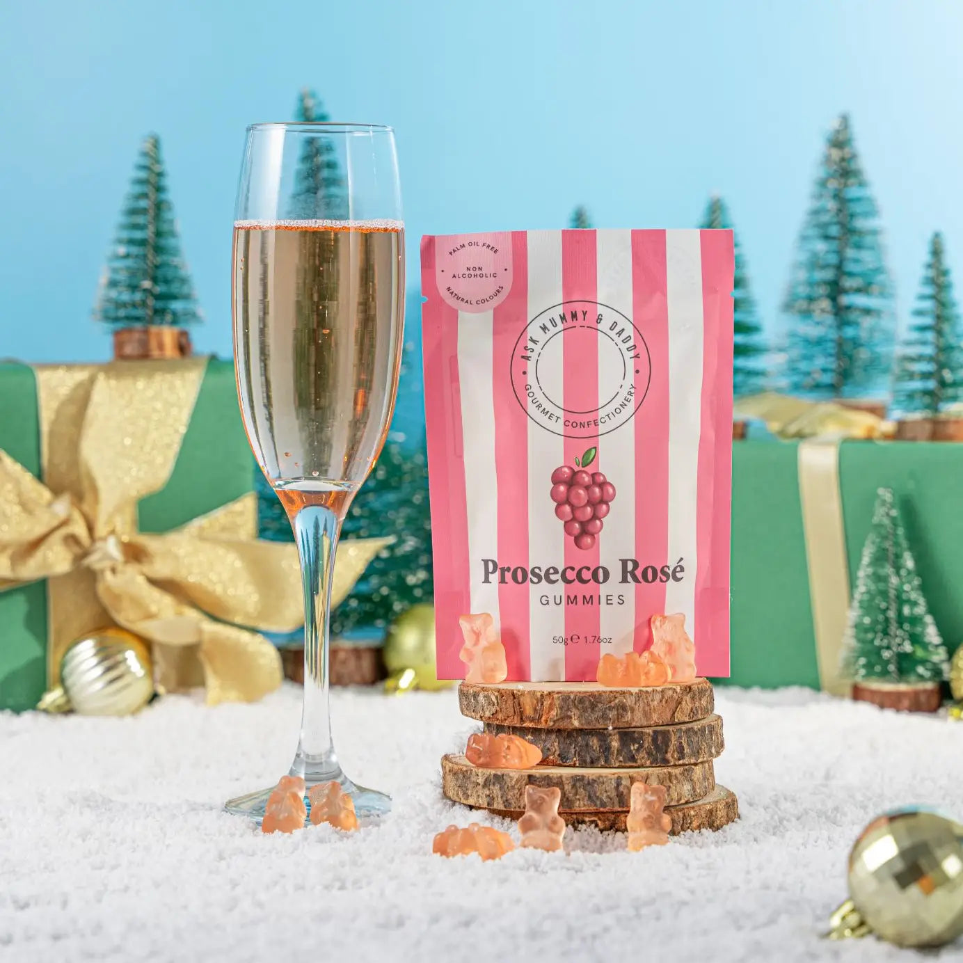 Bonbons gélifiés rose prosecco