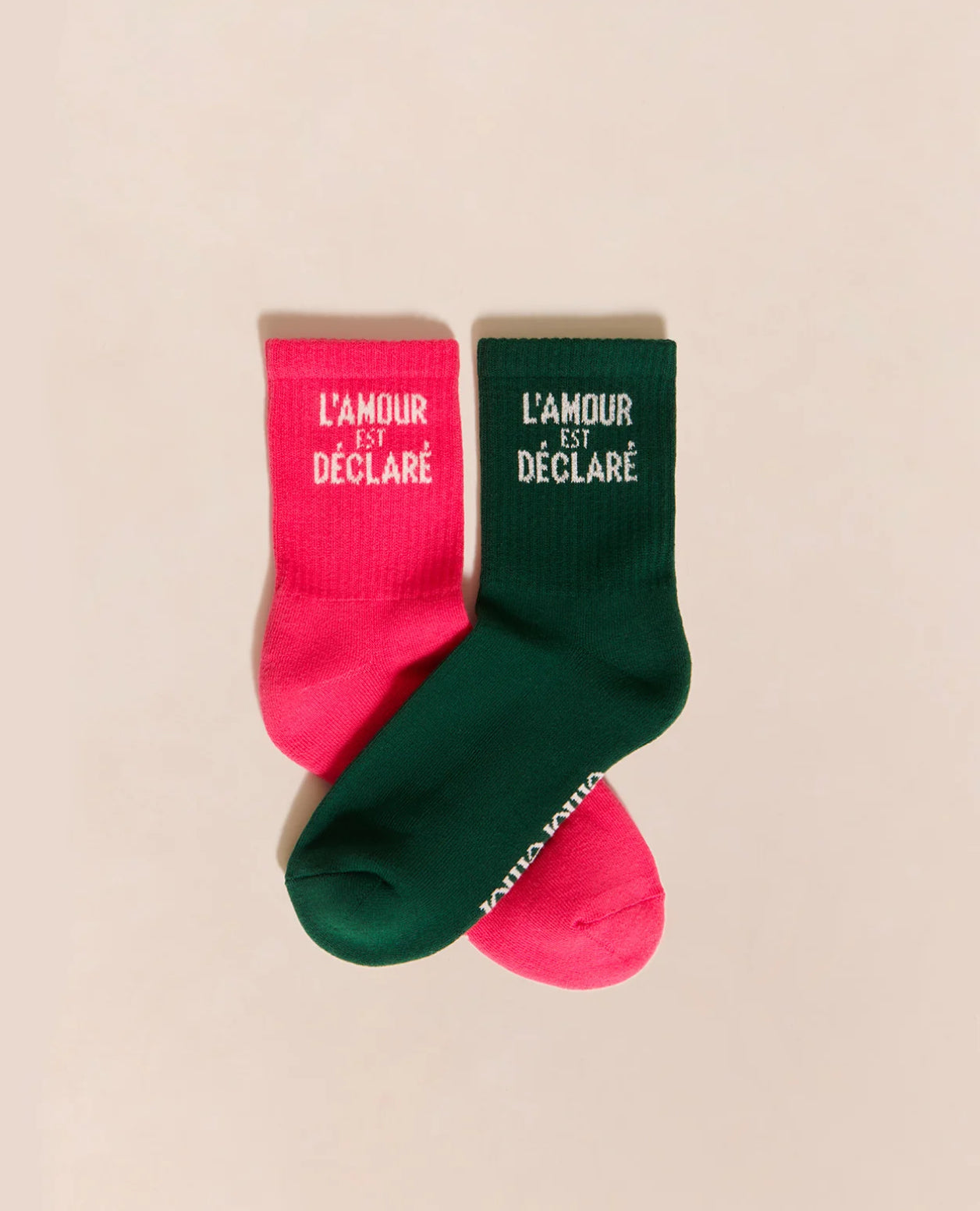LES CHAUSSETTES L'AMOUR EST DÉCLARÉ - VERT