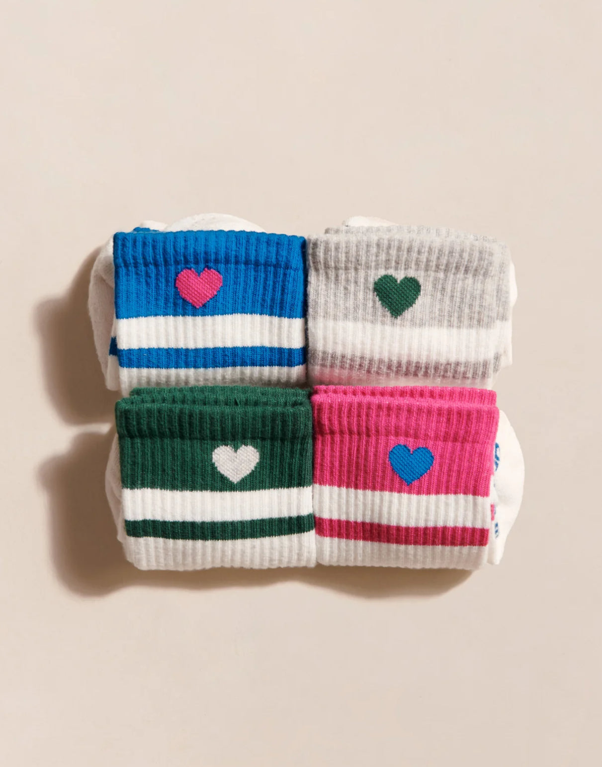 LES CHAUSSETTES COEUR - ROSE - TAILLE 36/42