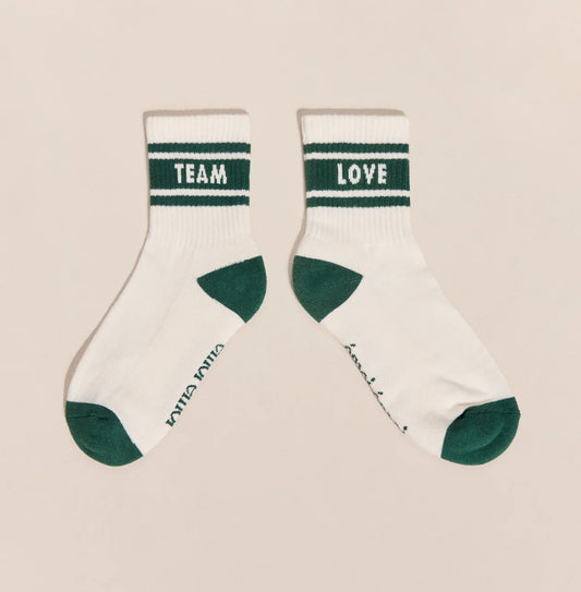 LES CHAUSSETTES LOVE TEAM - CRÈME TAILLE 36/42