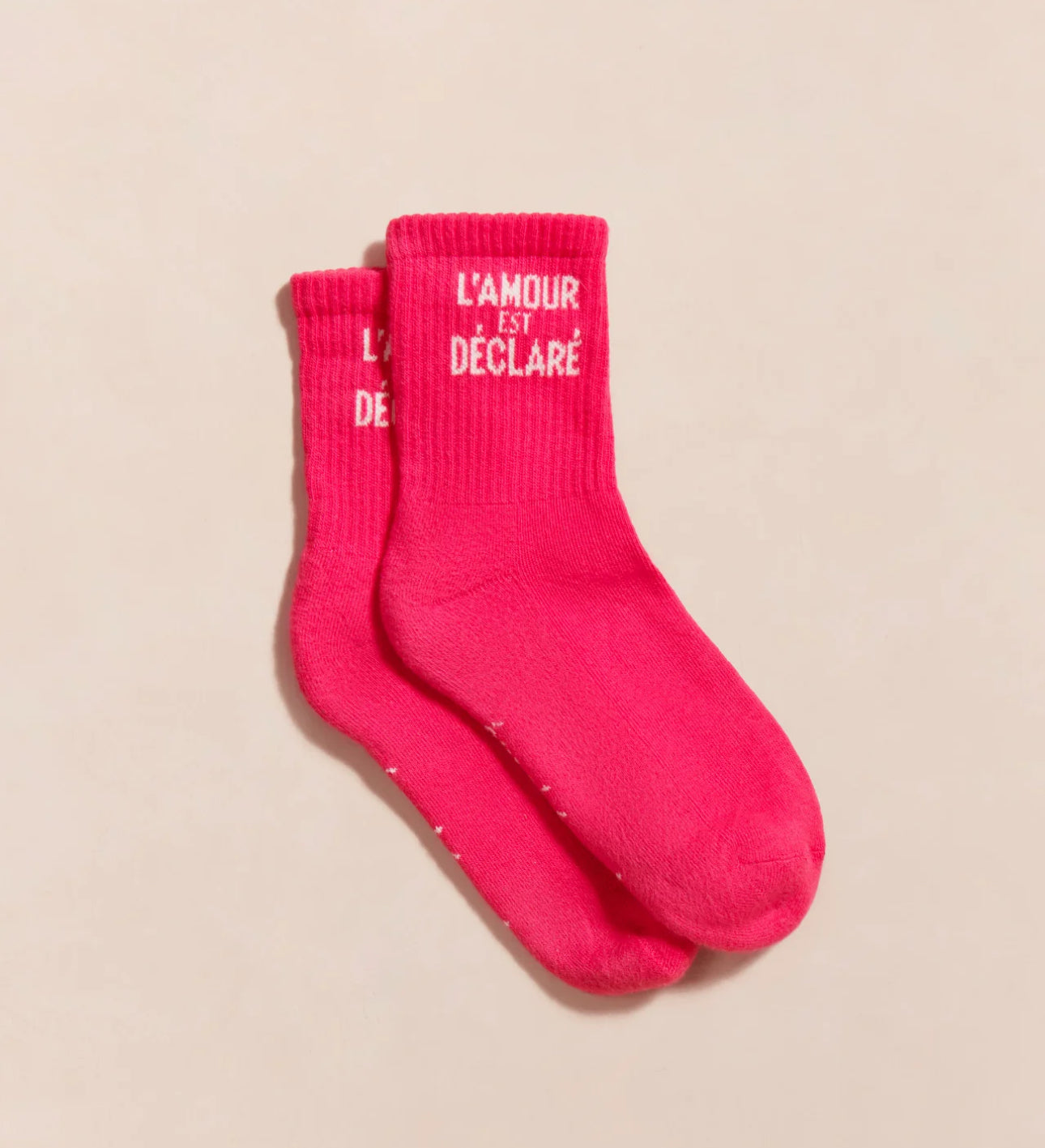 LES CHAUSSETTES L'AMOUR EST DÉCLARÉ - ROSE - TAILLE 36/42