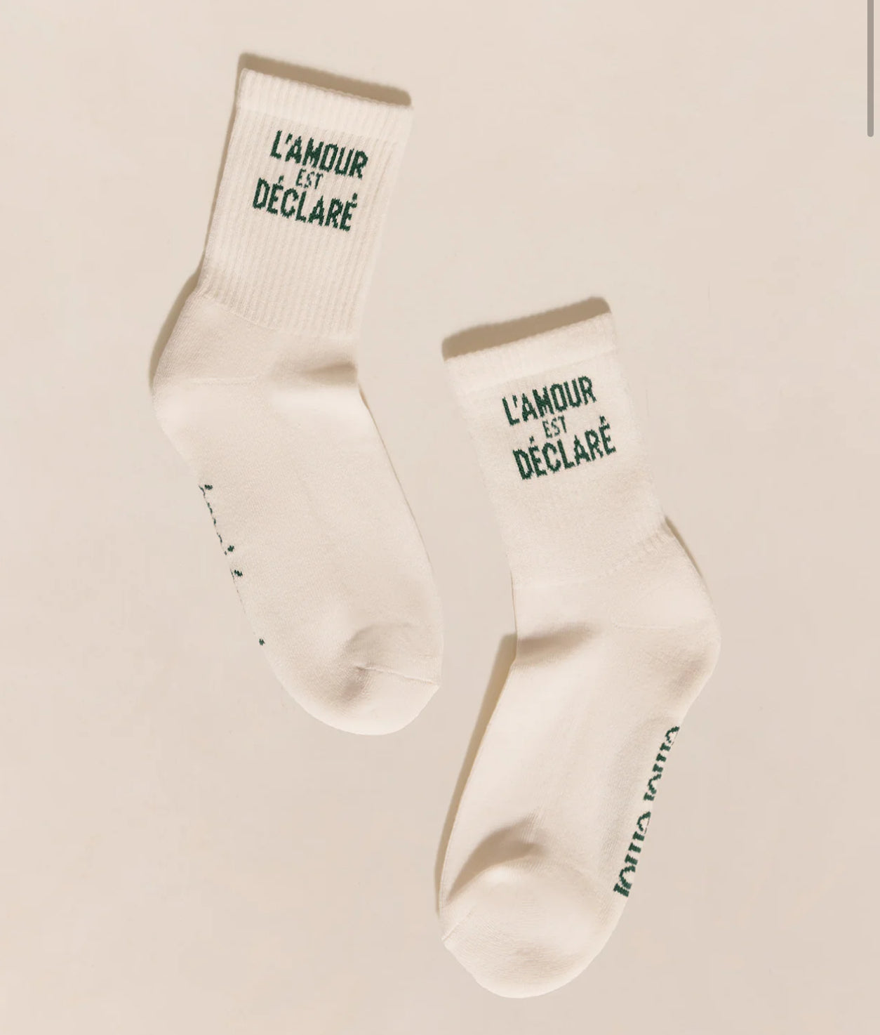 LES CHAUSSETTES L'AMOUR EST DÉCLARÉ - CRÈME TAILLE 42/46