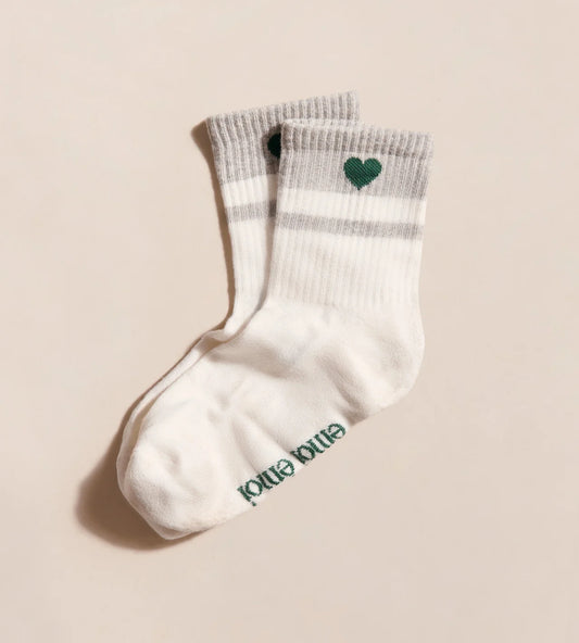 LES CHAUSSETTES COEUR - GRIS - TAILLE 36/42