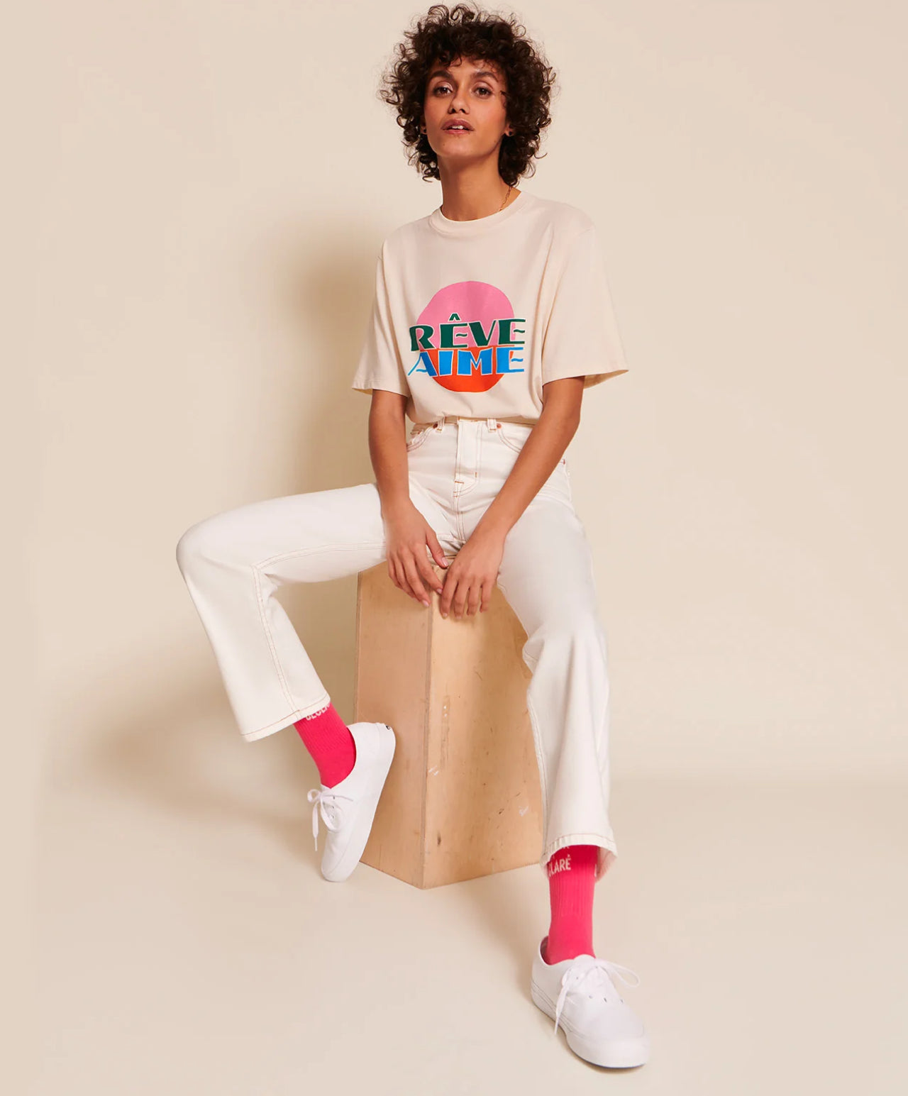 LES CHAUSSETTES L'AMOUR EST DÉCLARÉ - ROSE - TAILLE 36/42