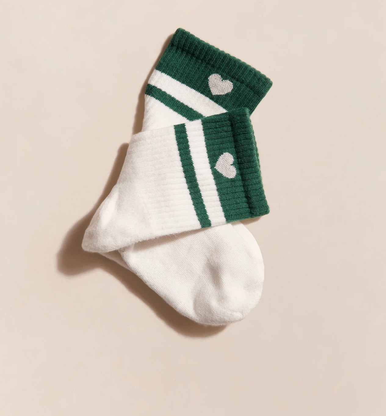 LES CHAUSSETTES COEUR - VERT - TAILLE 36/42
