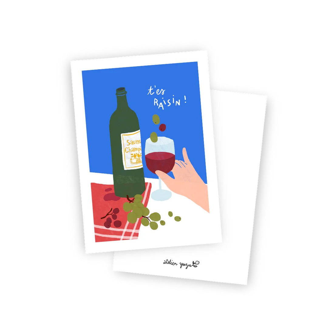 Carte postale Tâes raisin đ