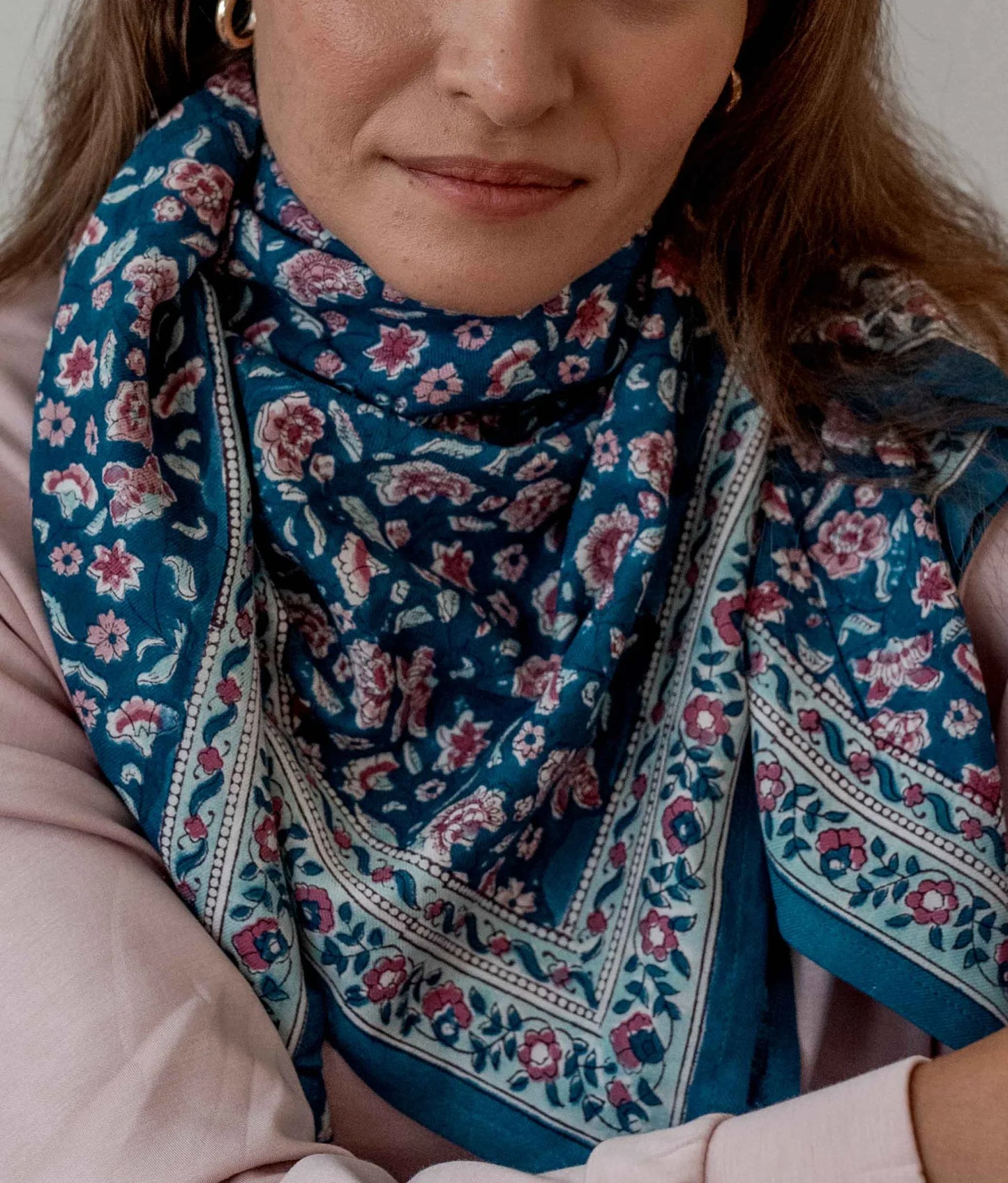 GRAND FOULARD INDIEN - Edel Aqua