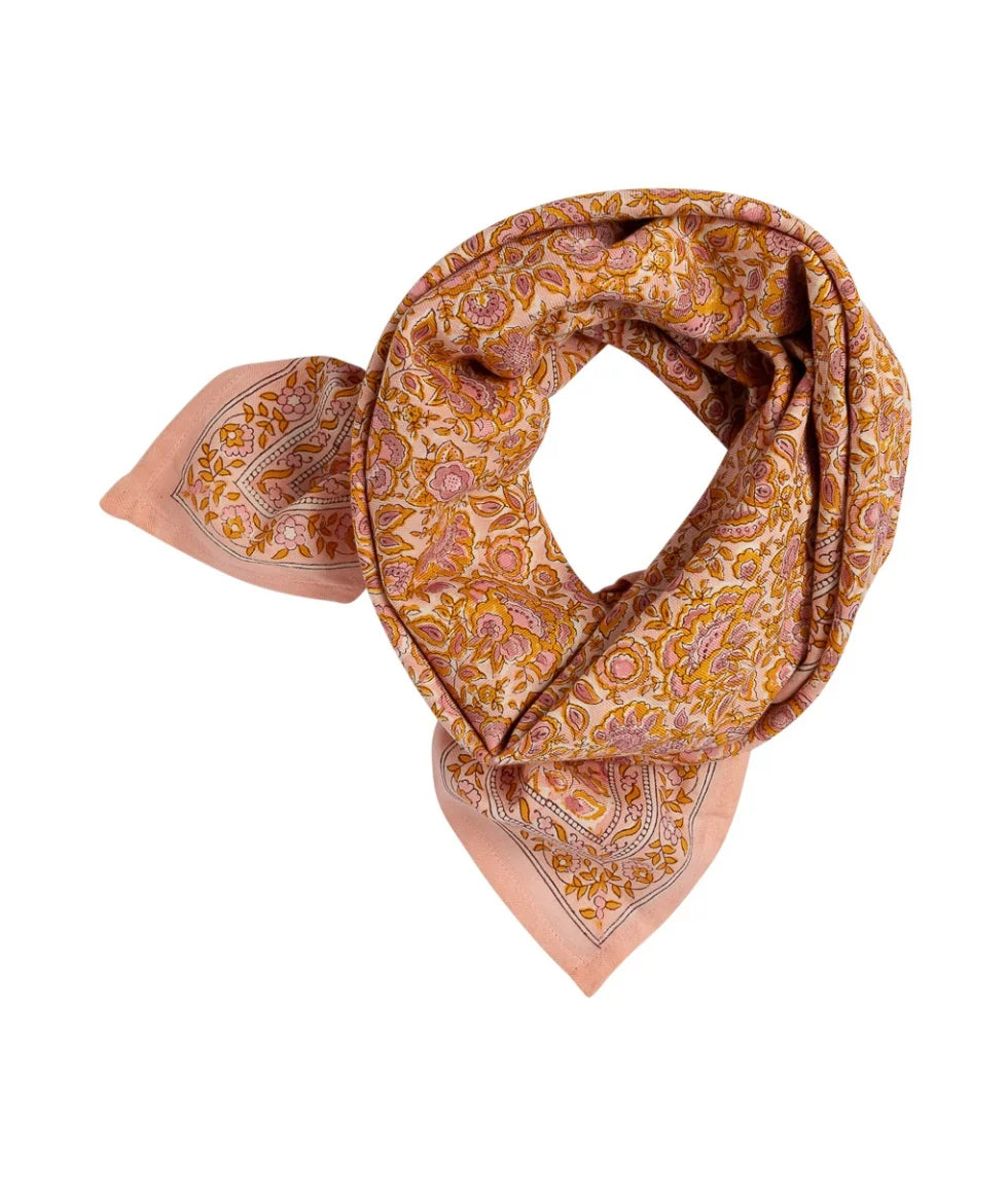 GRAND FOULARD INDIEN - Garda Pop Pink