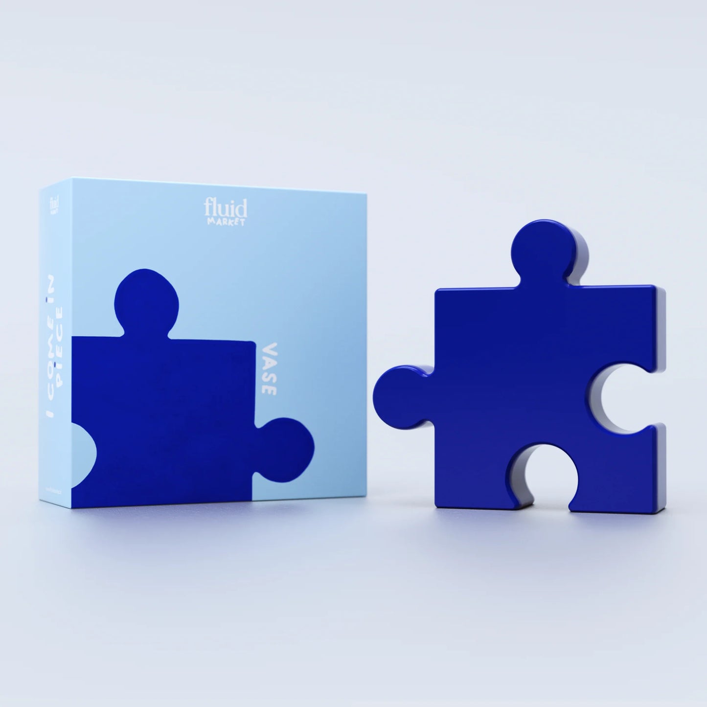 Vase céramique, Puzzle bleu