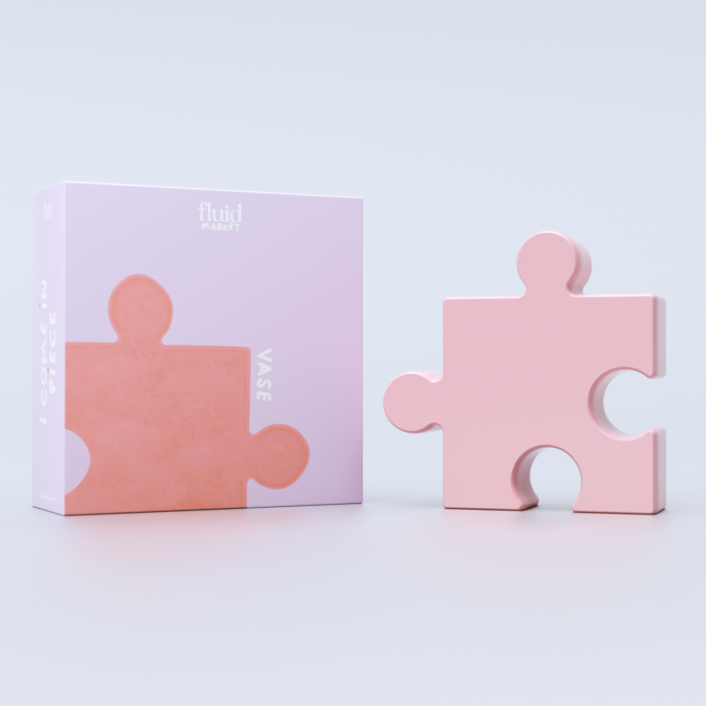 Vase céramique, Puzzle rose