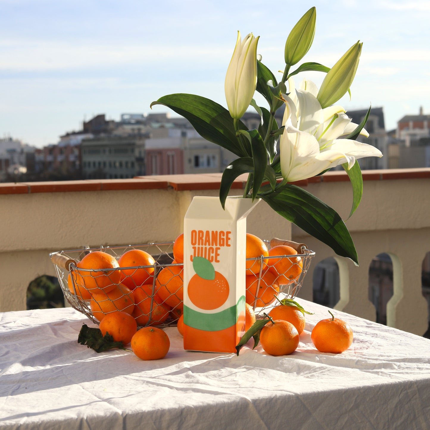 Vase céramique, Jus d’orange
