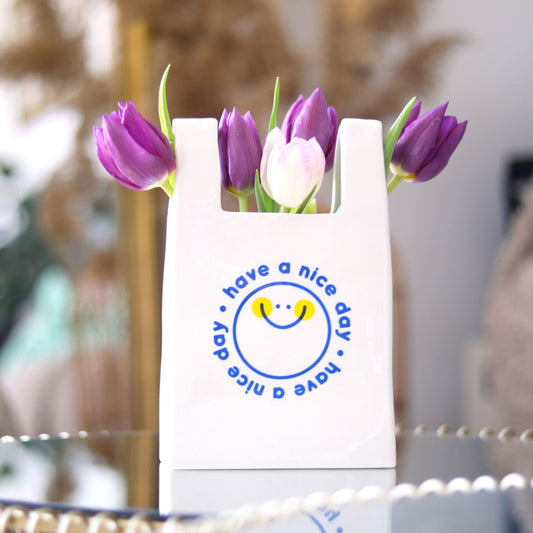 Vase céramique, Sac