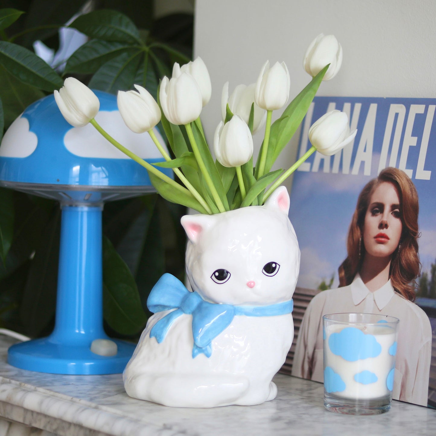Vase céramique, Chat