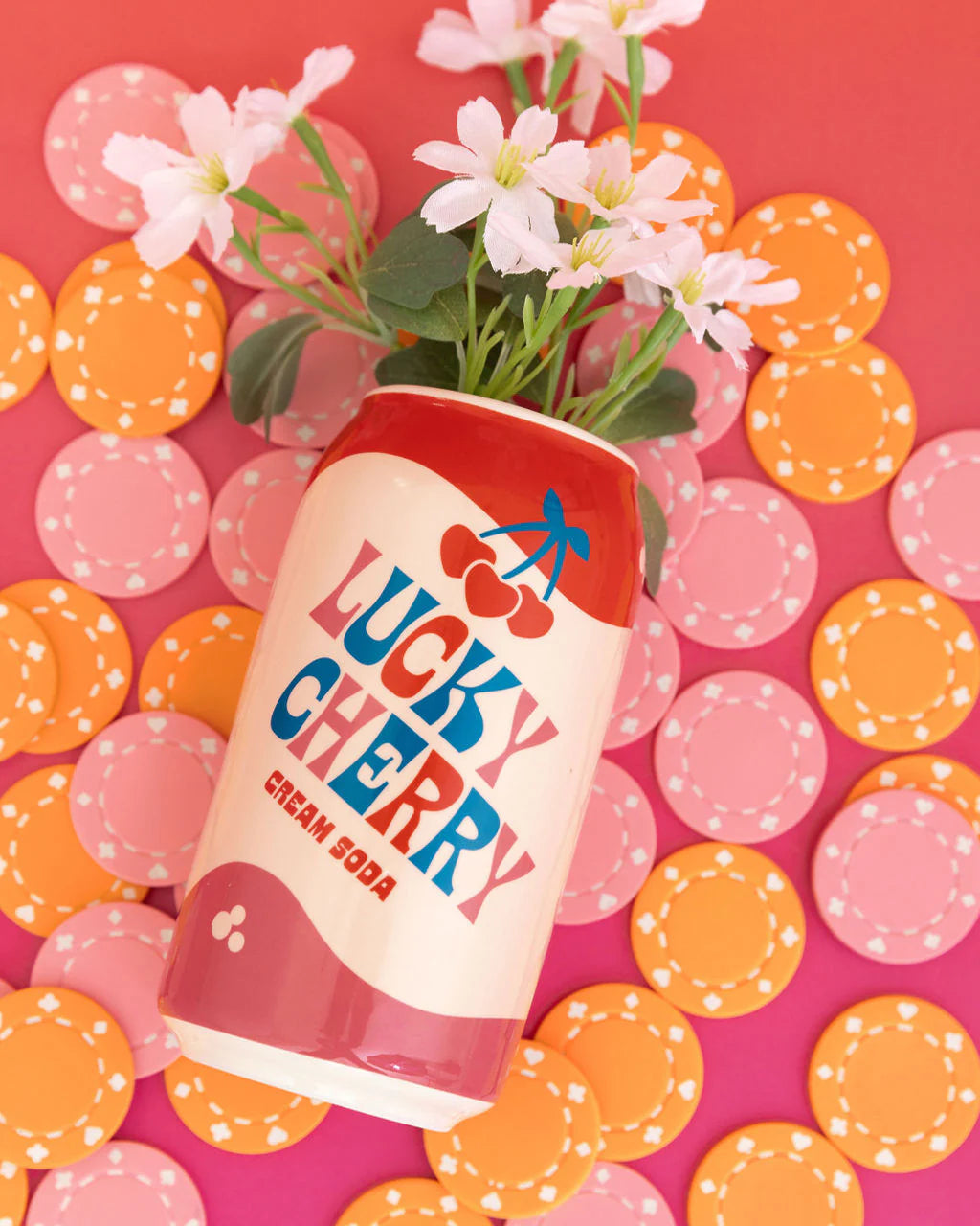 Vase en céramique, Soda à la crème Lucky Cherry