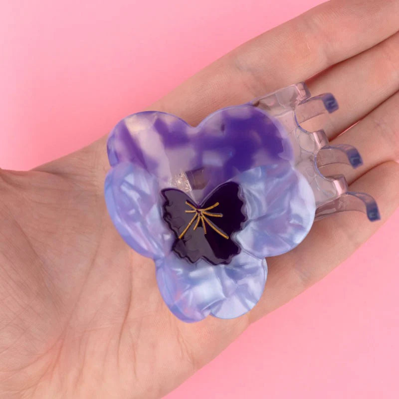 PINCE À CHEVEUX PENSÉE MAUVE
