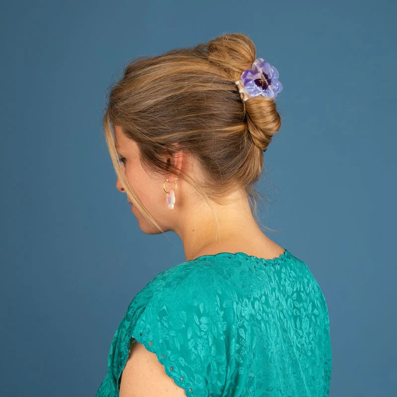 PINCE À CHEVEUX PENSÉE MAUVE