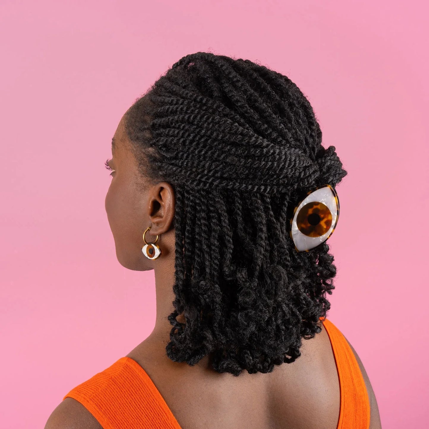 PINCE À CHEVEUX OEIL - MARRON