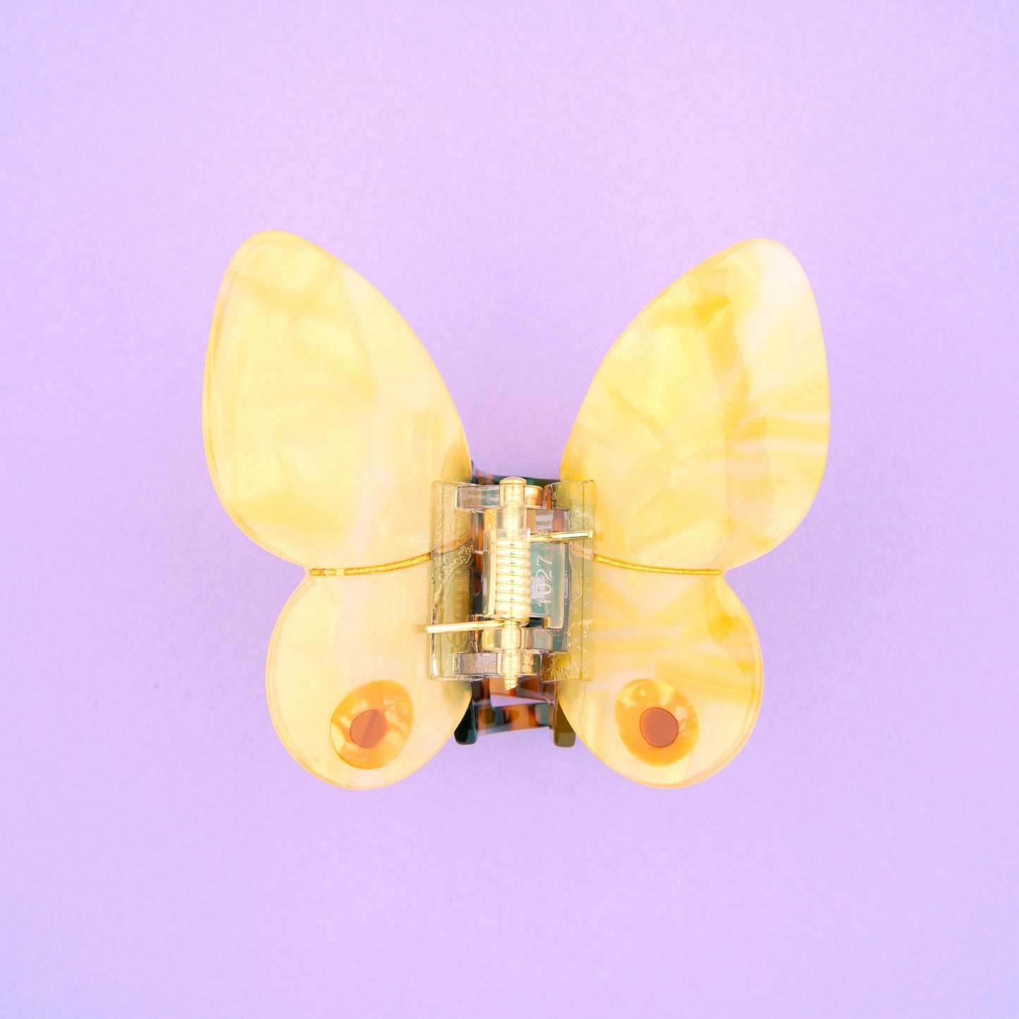 PINCE À CHEVEUX PAPILLON JAUNE