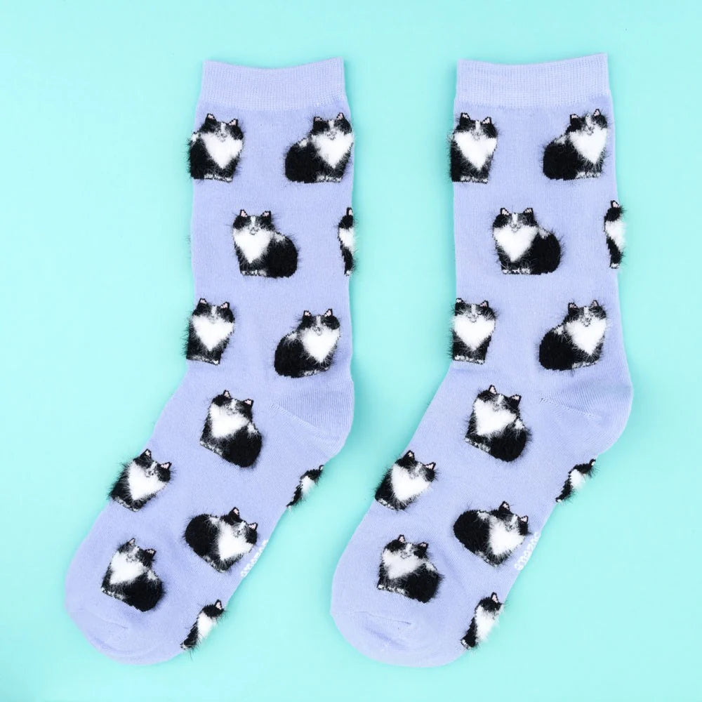 CHAUSSETTES CHAT NOIR & BLANC