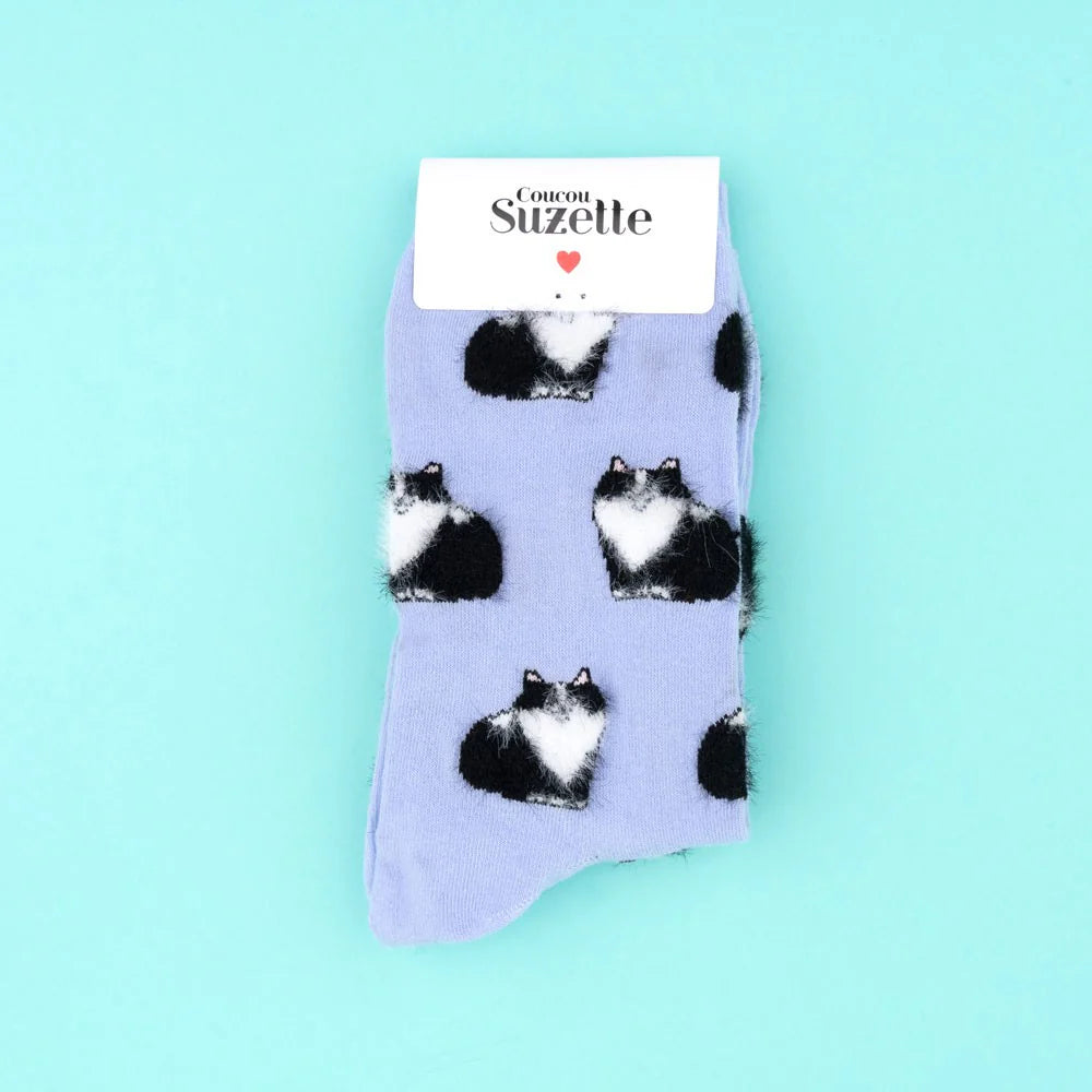 CHAUSSETTES CHAT NOIR & BLANC