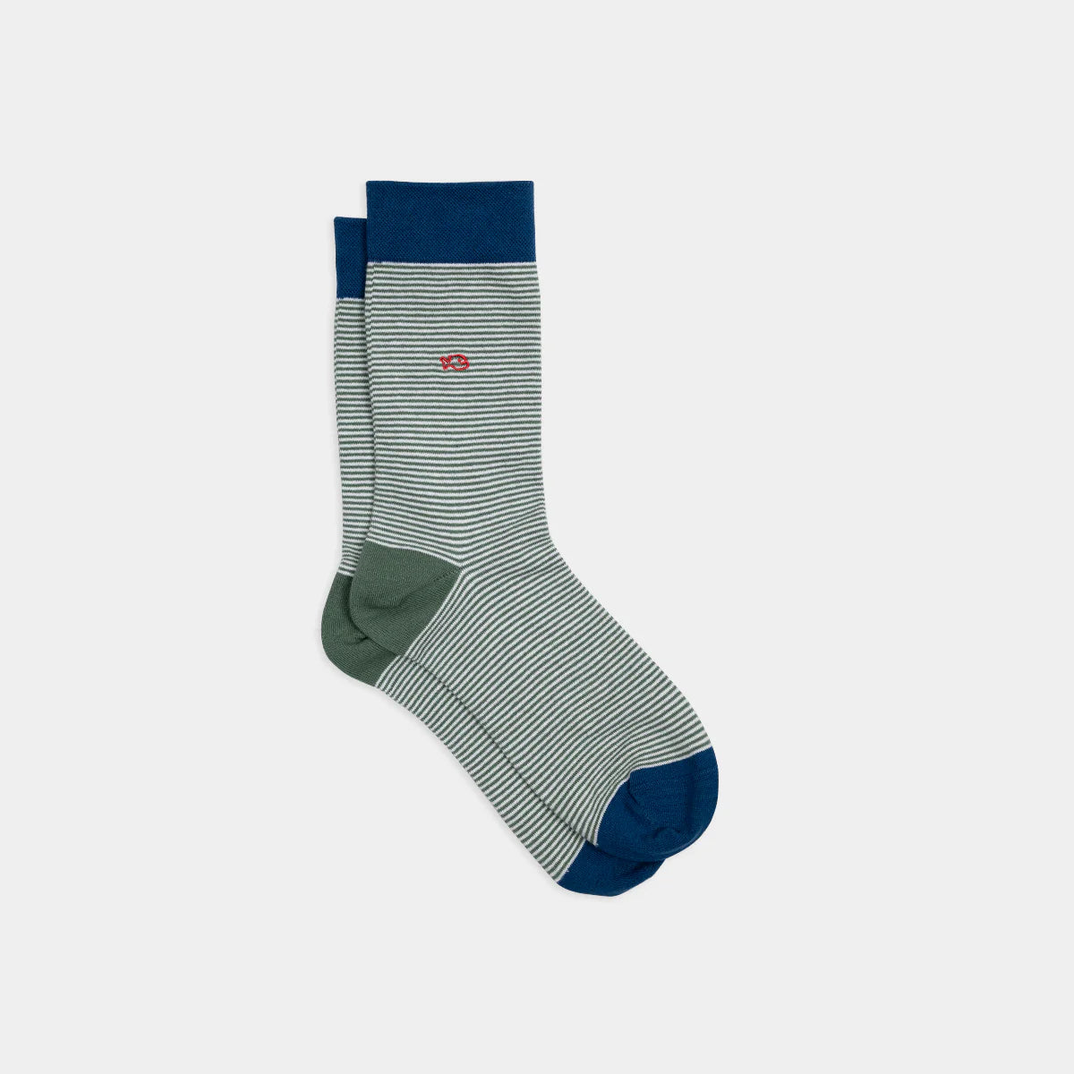 Chaussettes en coton peigné Rayées - Naturelle