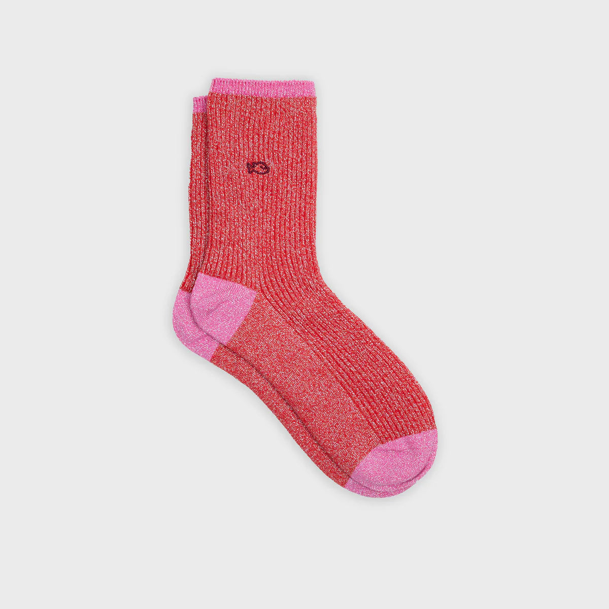 Chaussettes en coton peigné Vintage - Rouge