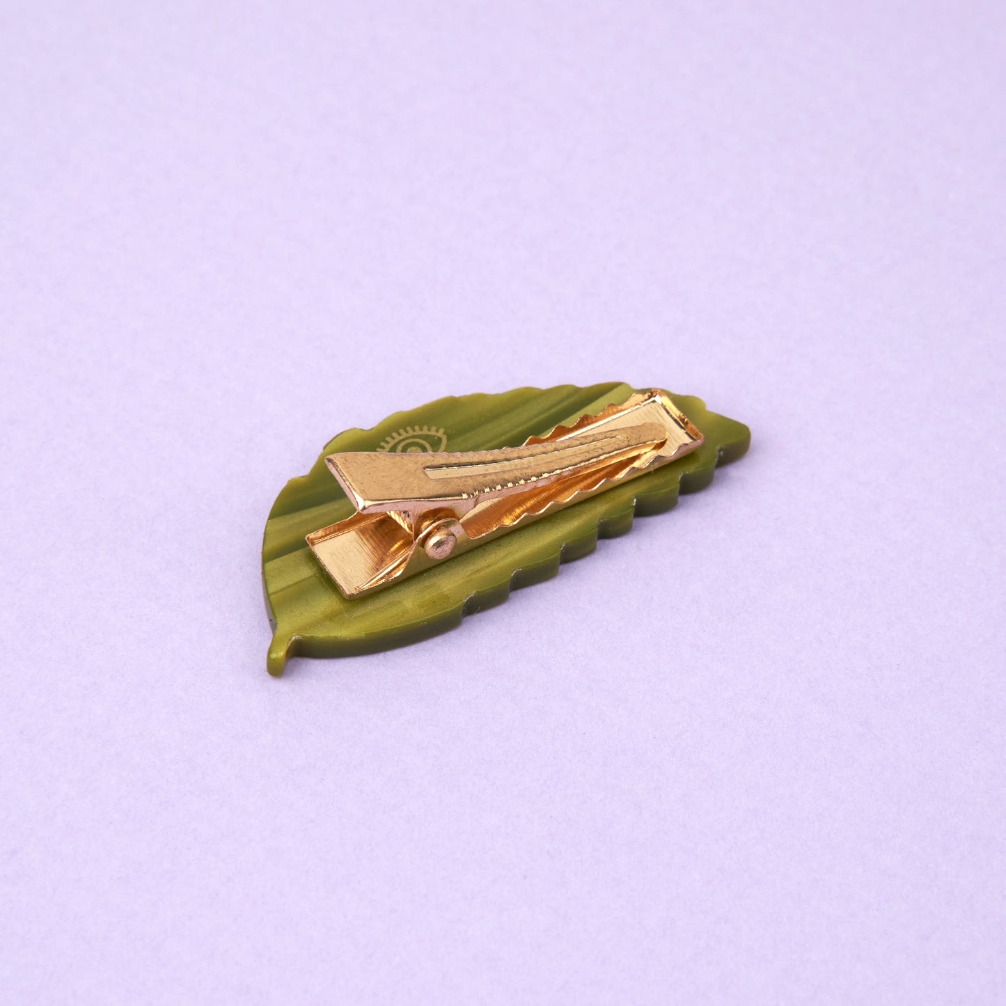 BARRETTE FEUILLE DE CHÂTAIGNIER