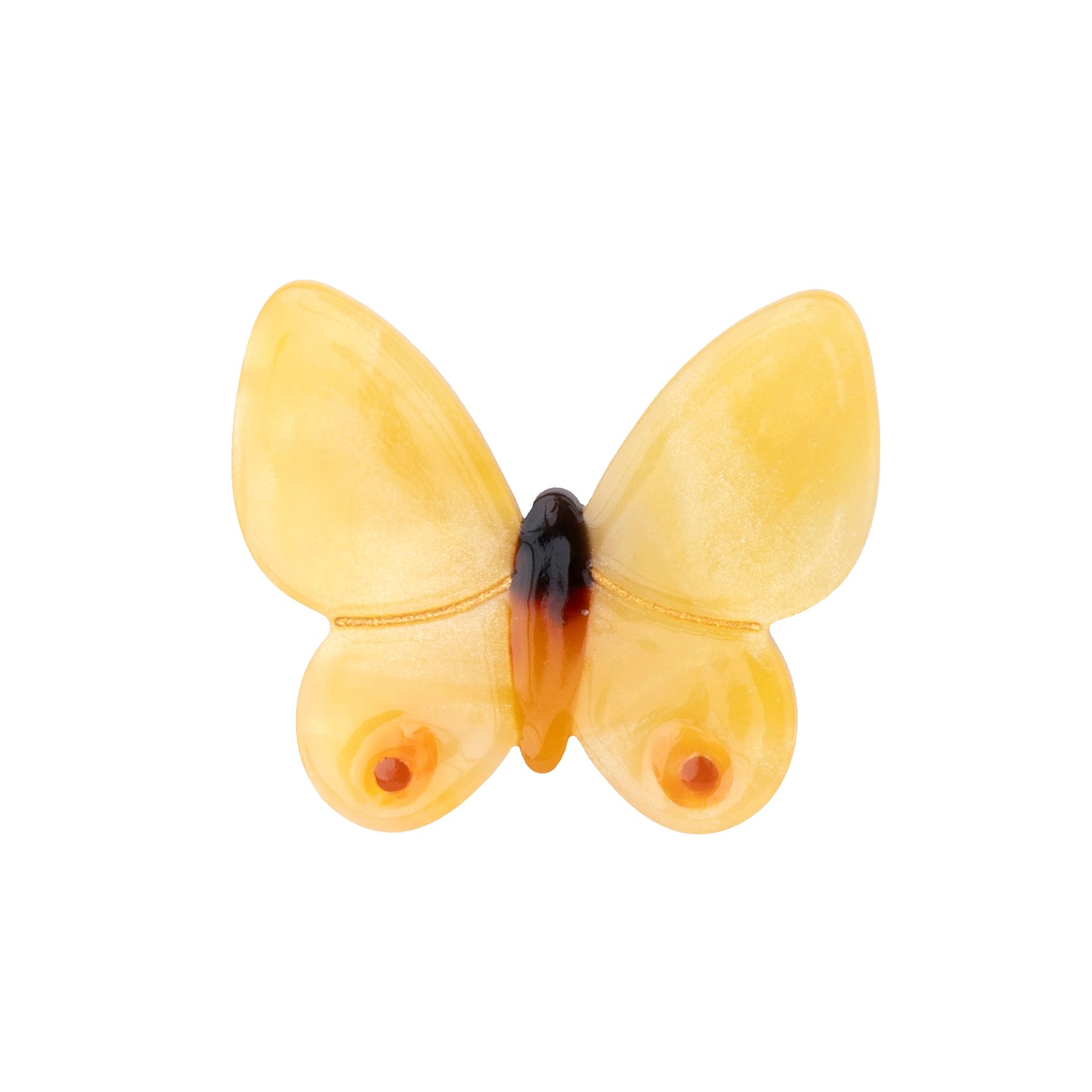 BARRETTE PAPILLON JAUNE
