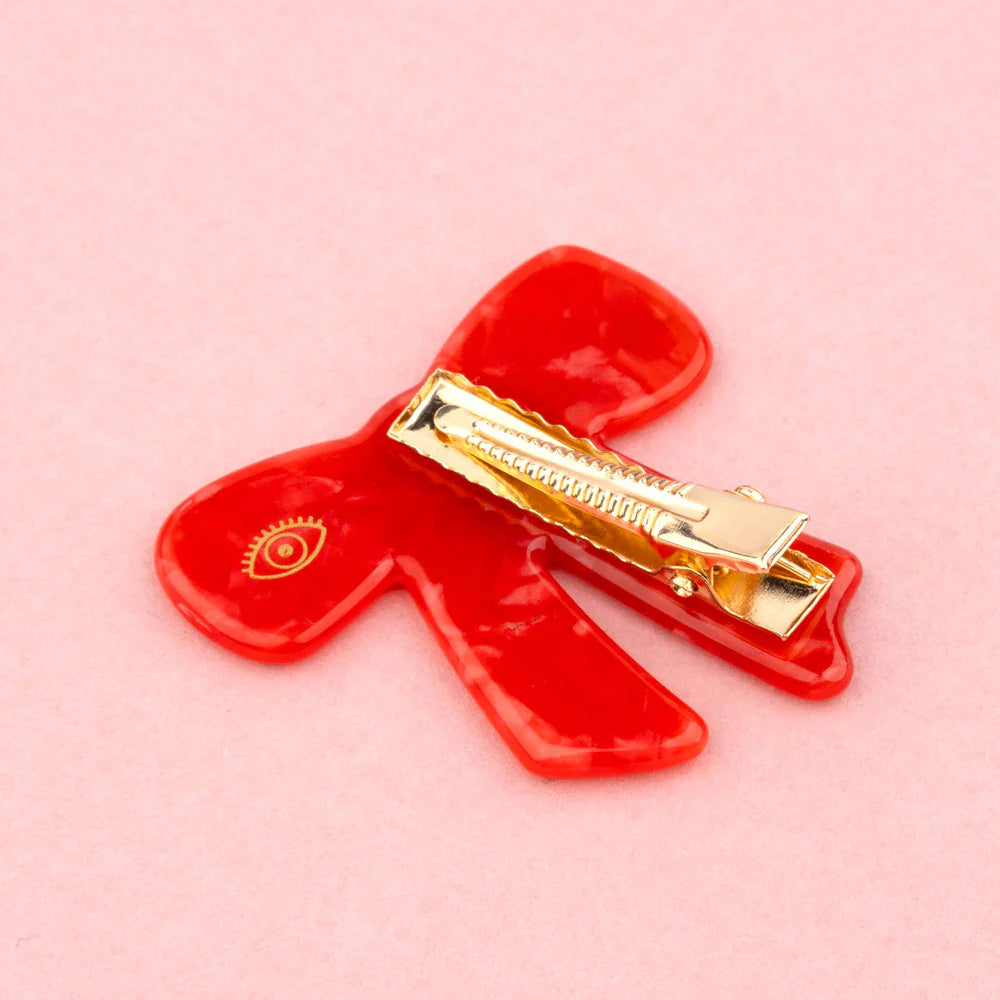 BARRETTE NOEUD ROUGE