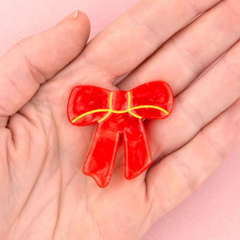 BARRETTE NOEUD ROUGE