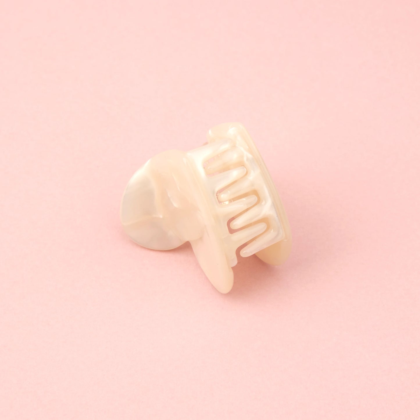 MINI PINCE À CHEVEUX COEUR BLANC