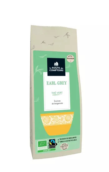 Thé vert EARL GREY - Aux écorces de bergamote - Sachet 100g