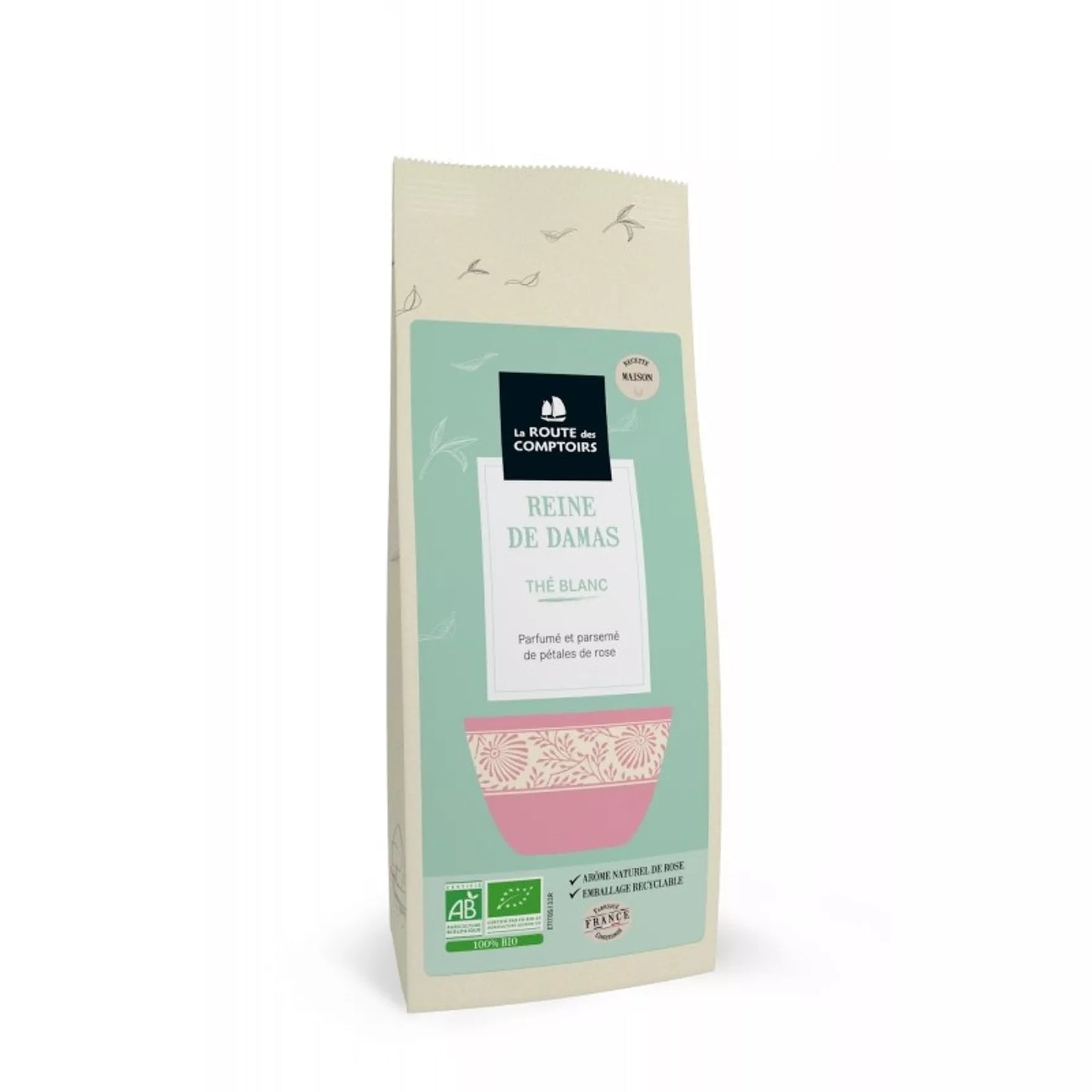 Thé blanc REINE DE DAMAS - Thé blanc avec des pétales de rose - 50g