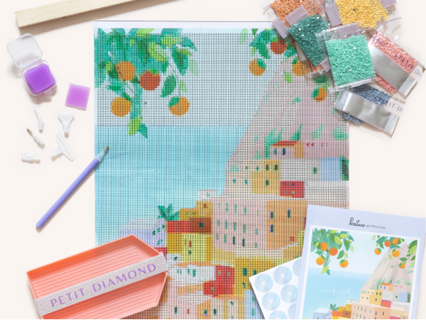 COFFRET PETIT DIAMOND - DIAMOND PAINTING POSITANO PAR PETRA LIDZE