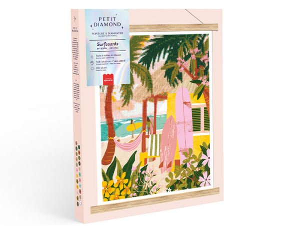 COFFRET PETIT DIAMOND - DIAMOND PAINTING SURFBOARDS PAR JULIA CORNELIUS