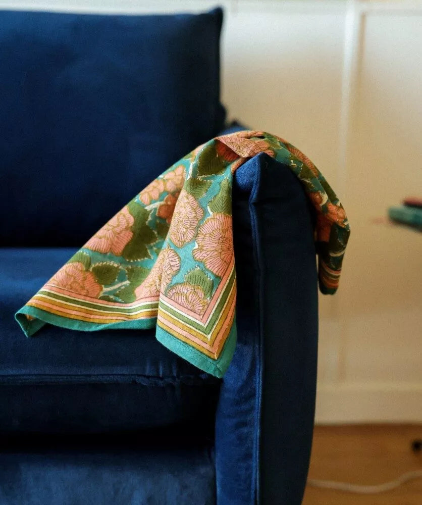 FOULARD GRAND FORMAT Georgia Bleu Crépuscule