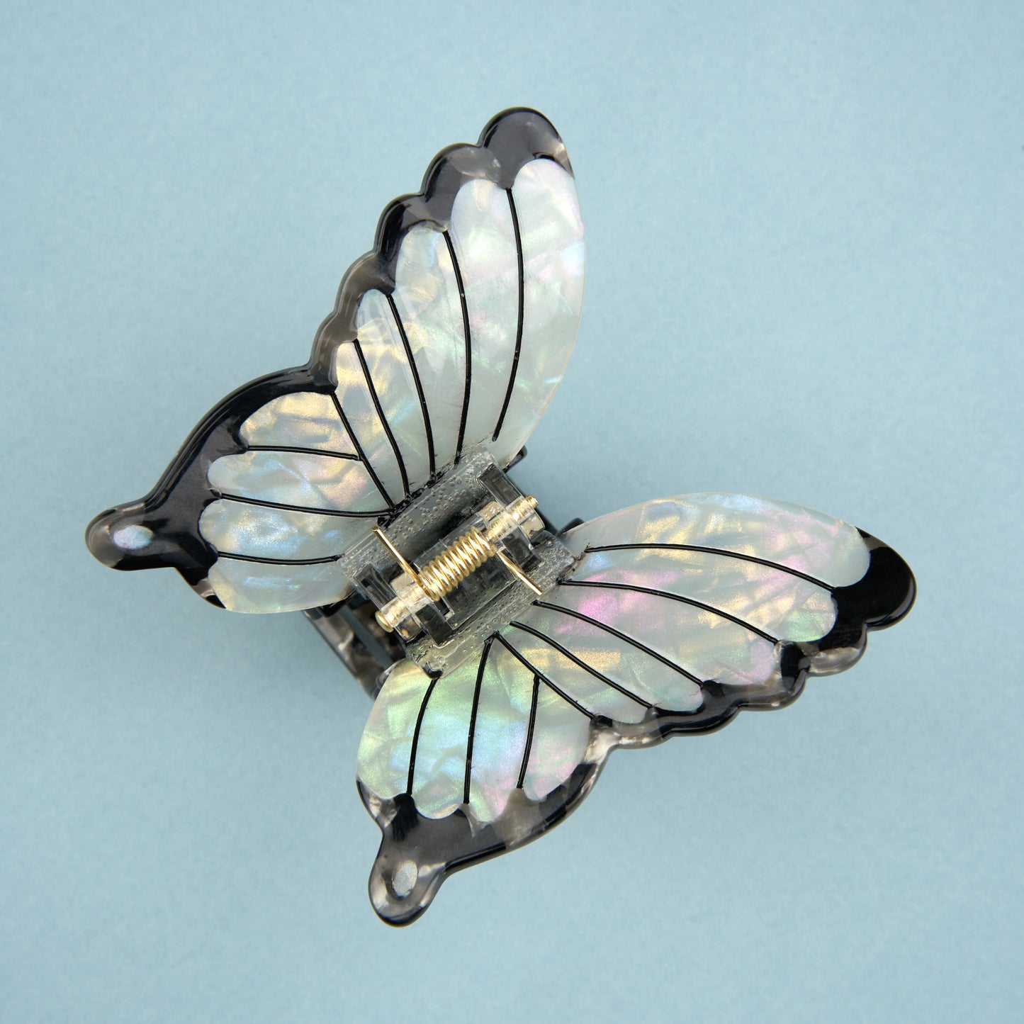 PINCE À CHEVEUX PAPILLON BLANC