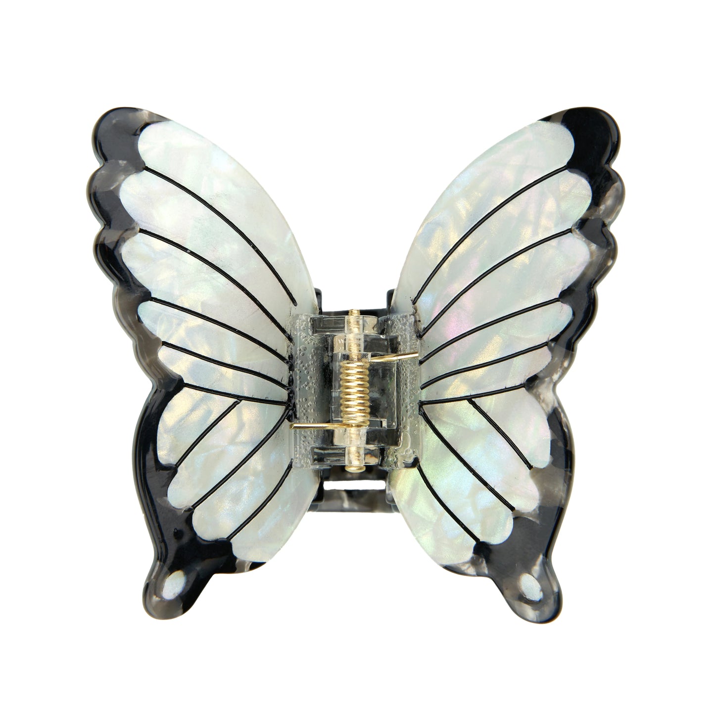PINCE À CHEVEUX PAPILLON BLANC