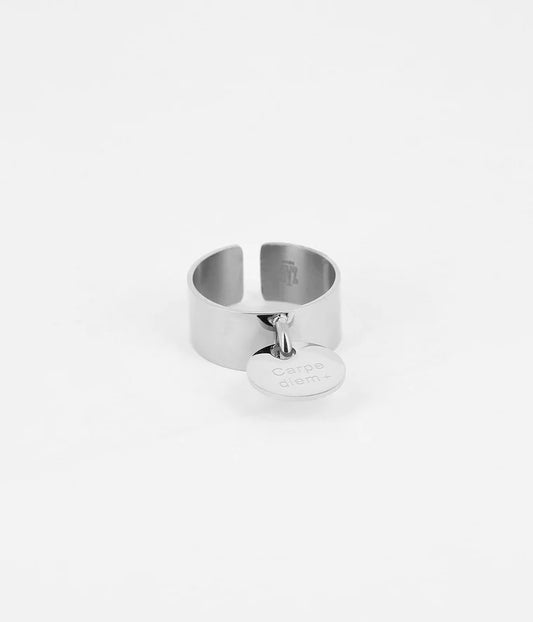 Bague Acier Carpe Diem