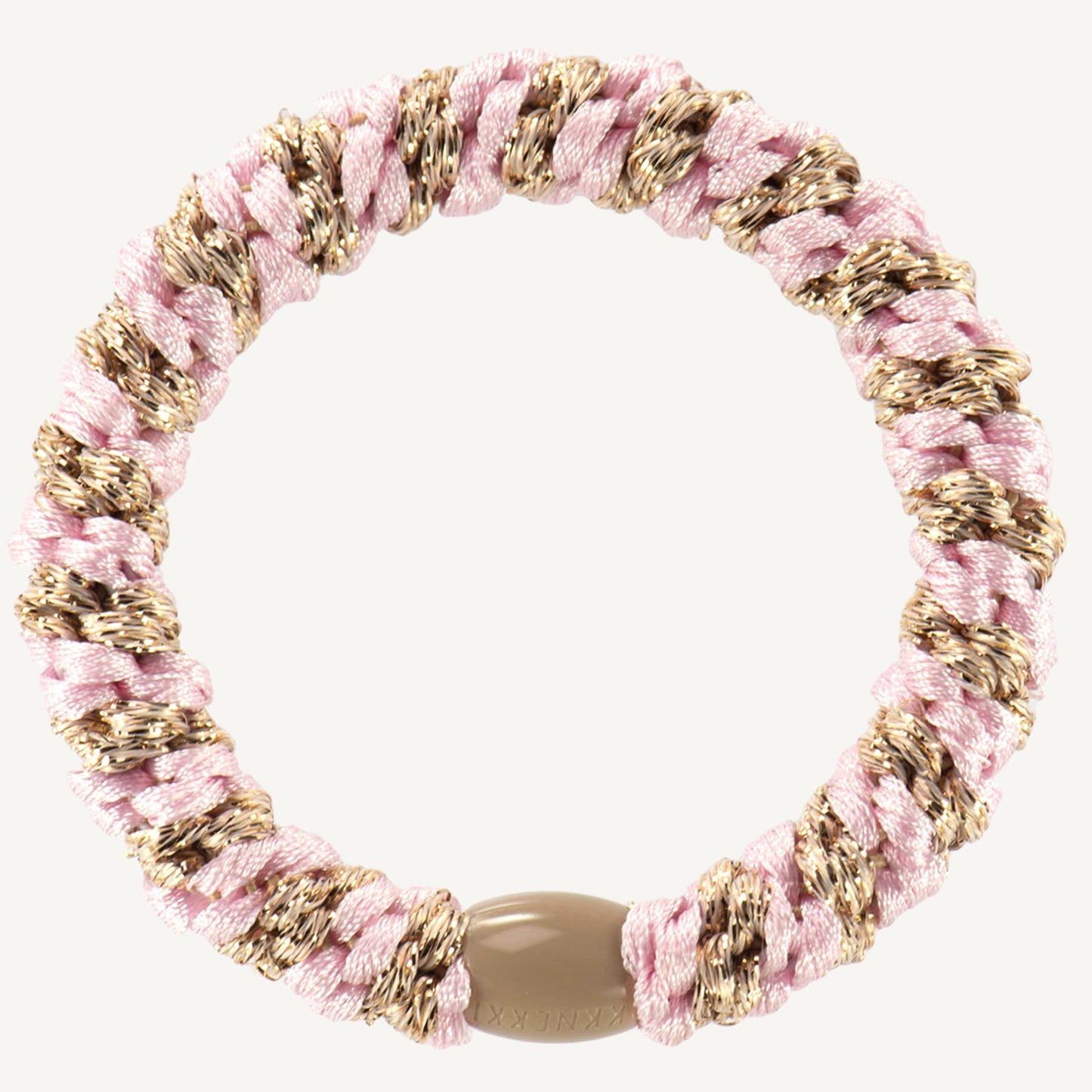Chouchou élastique ROSE & BEIGE GLITTER