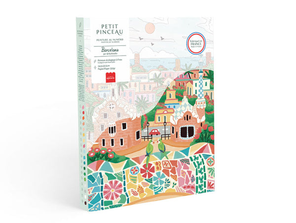 COFFRET PEINTURE AU NUMÉRO - PETIT PINCEAU - BARCELONA PAR DAZLSTUDIO