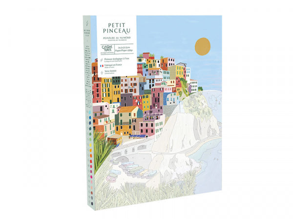 COFFRET PEINTURE AU NUMÉRO - PETIT PINCEAU - CINQUE TERRE PAR KENZIE ELSTON