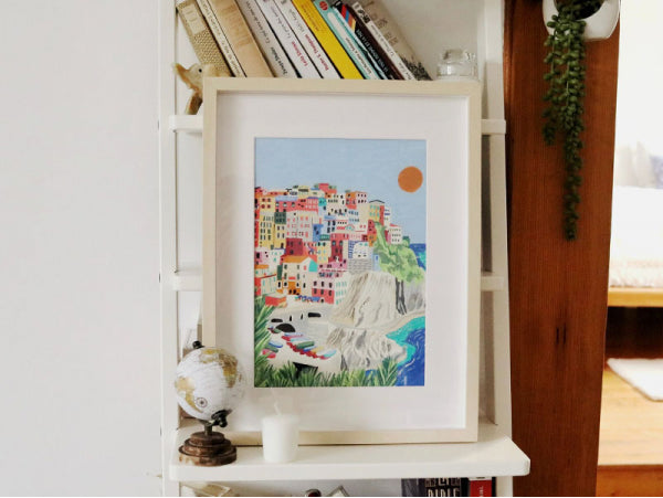 COFFRET PEINTURE AU NUMÉRO - PETIT PINCEAU - CINQUE TERRE PAR KENZIE ELSTON