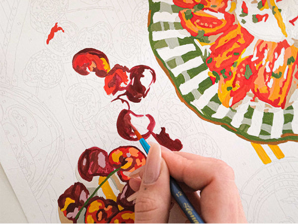 COFFRET PEINTURE AU NUMÉRO - PETIT PINCEAU - LA DOLCE VITA PAR ANANYA BHANDARI