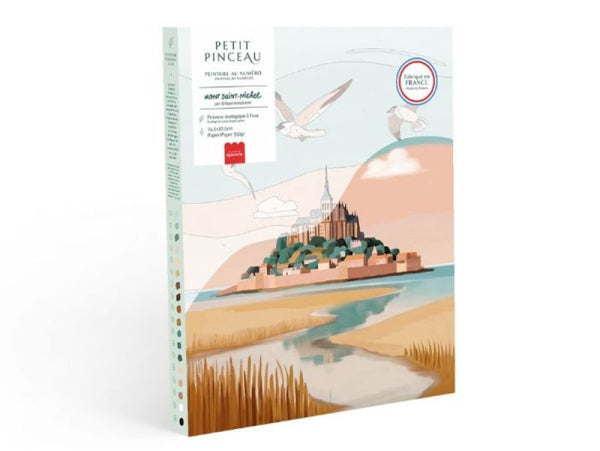 COFFRET PEINTURE AU NUMÉRO - PETIT PINCEAU - MONT SAINT-MICHEL PAR LA PETITE EPICERIE