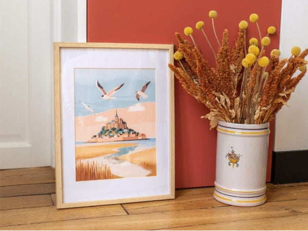 COFFRET PEINTURE AU NUMÉRO - PETIT PINCEAU - MONT SAINT-MICHEL PAR LA PETITE EPICERIE