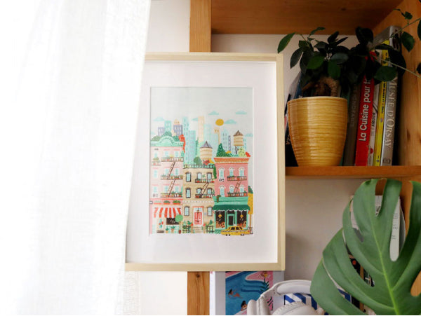 COFFRET PEINTURE AU NUMÉRO - PETIT PINCEAU - NEW YORK PAR HOGLET AND CO